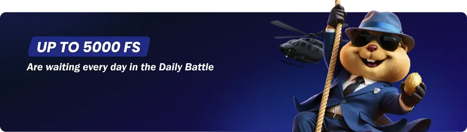 LuckySpy Daily Battle banner: free spins waiting every day